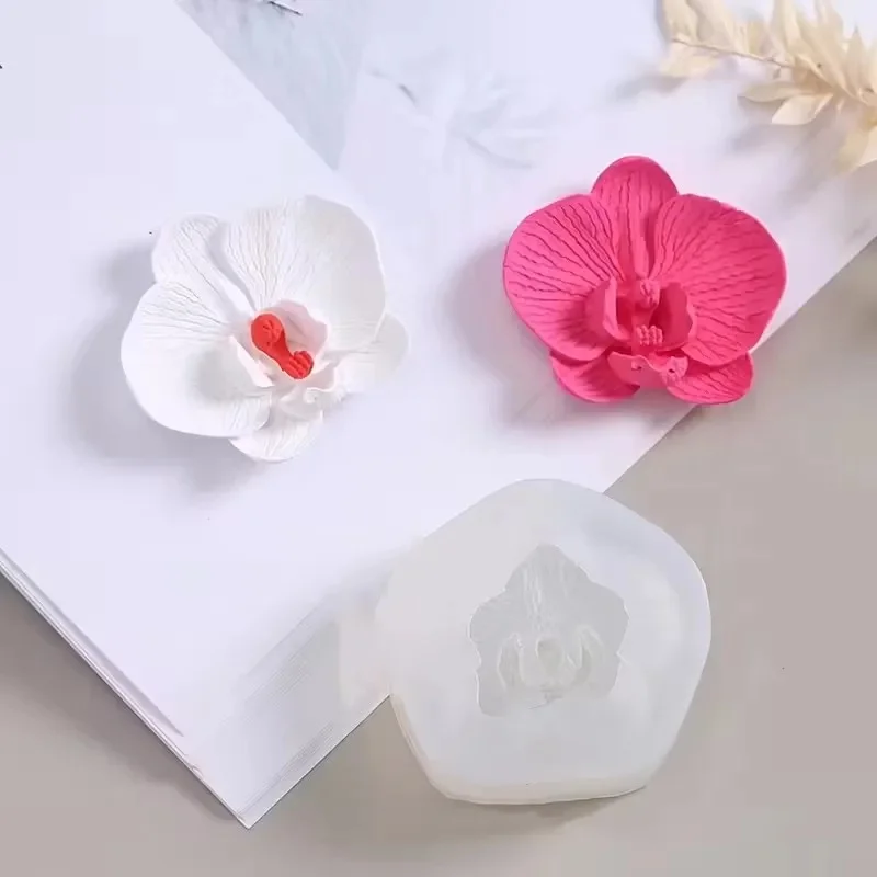 Butterfly Orchid 3D Silicone Mold Multi-purpose For Aromatherapy Candle Gypsum Soap Cake Soft Candy DIY Baking & Decoration Mold