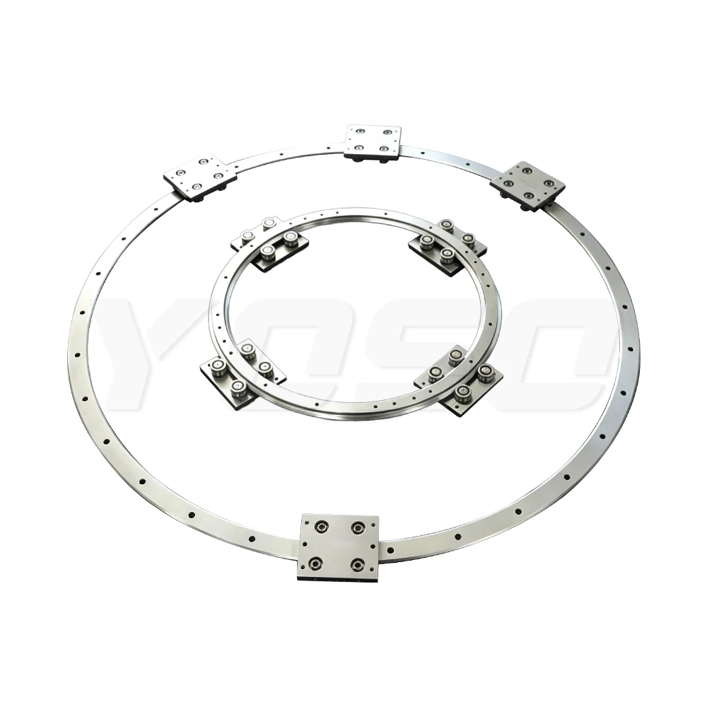 HVR Curved Linear Guide Rails HVR25C/44C/50C/76C Arc 90°/180°/360°Roller Line Contact, Shock Resistant, Anti-eccentric Load