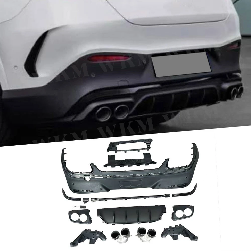 

Rear Diffuser Bumper Lip With Exhaust Pipe For Benz C254 GLC43 AMG Coupe 2024 2025 Car Rear Exterior Accessories ABS