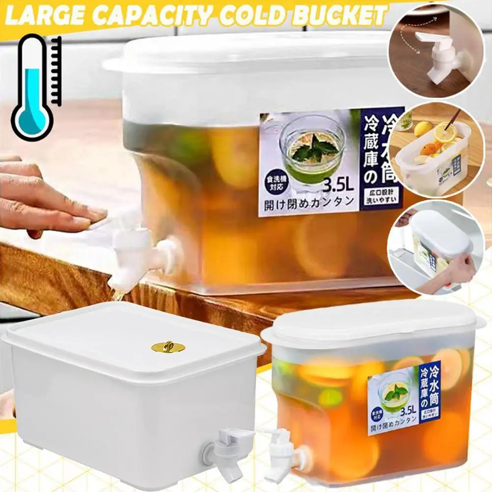 Portable Beverage Dispenser with Tap 6L Sealed Juice Container for Party & Camping Heat Resistant Cold Drink Tea Jug with Lid