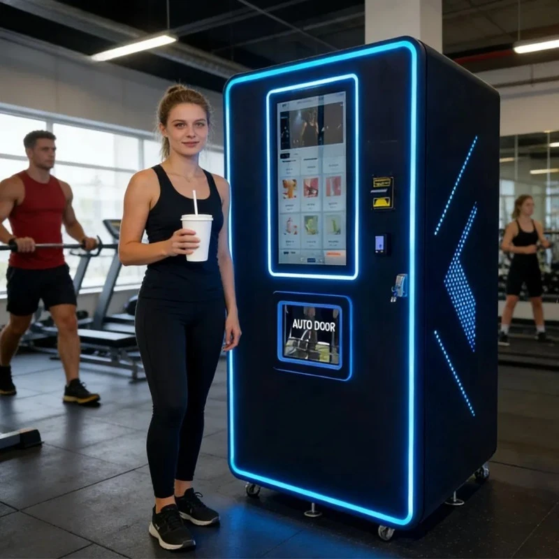 Customized Touch Screen Automatic Protein Shake Coffee Vending Machine Self Service For Gym Commercial Fitness Hot Sale