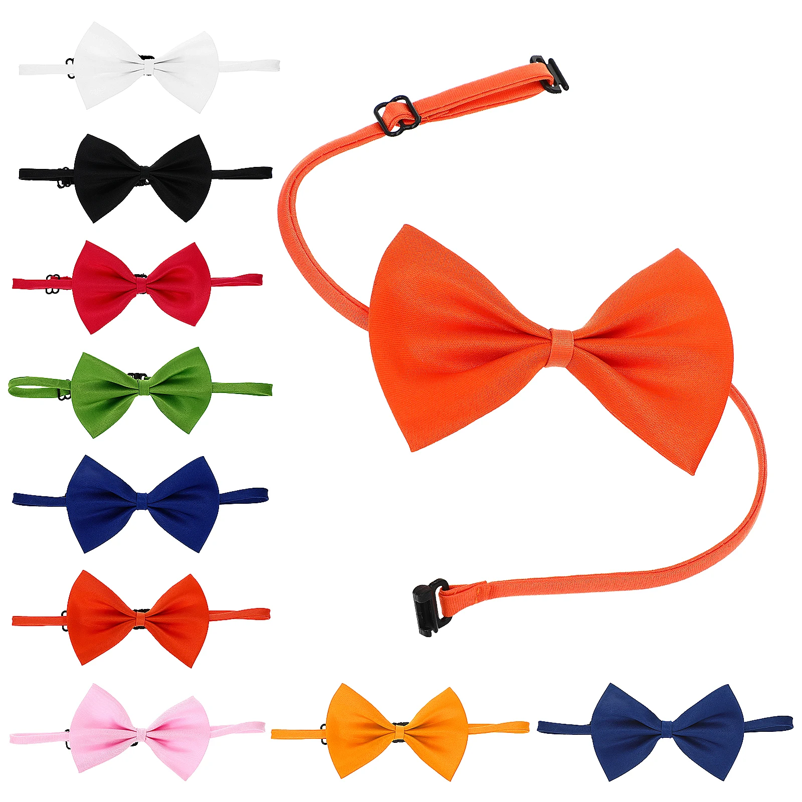

10 Pcs Pet Collar Dog Bows Fabric Cat Kitten Adjustable Bow Tie for Small Dogs Stylish Versatile Rich Colors Soft Durable Dog