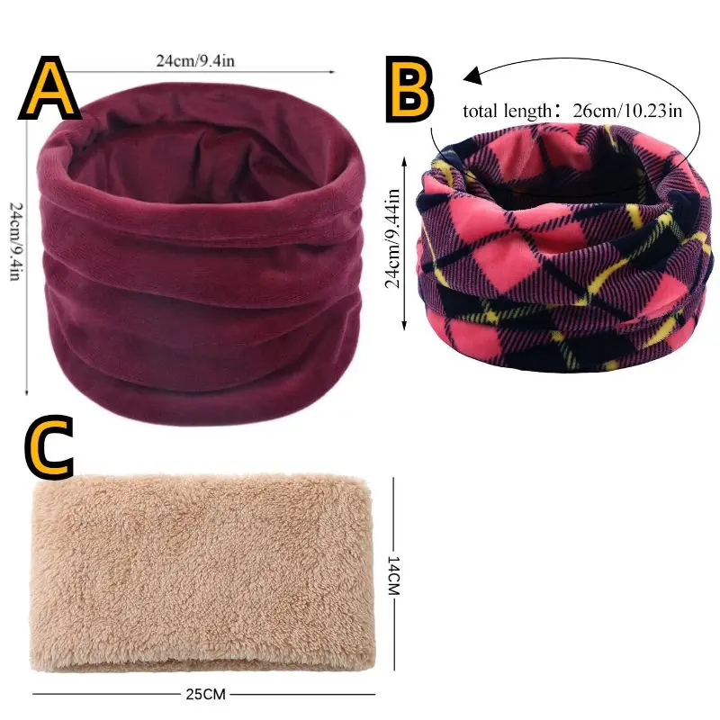 New High Quality Winter Warm Velvet Neck Ring Scarf For Women Men Solid Color Soft Neck Warmer Vintage Circle Snood Scarves