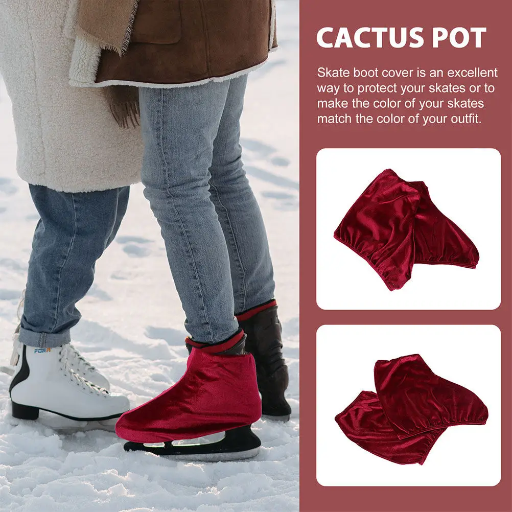 

1 Pair Skates Boot Covers Polyester Elastic Fit Skating Shoes Cover Roller Hockey Skates Indoor Outdoor Boot Protector