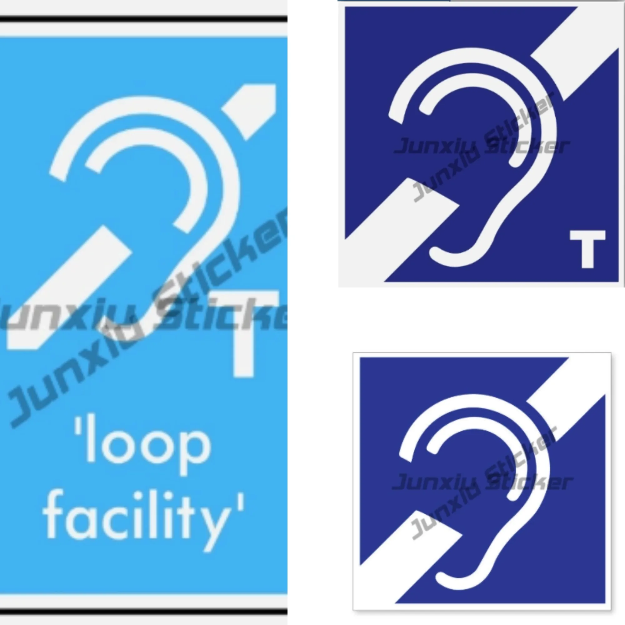 

HARD OF HEARING LOOP SELF ADHESIVE STICKERS SAFETY SIGNS