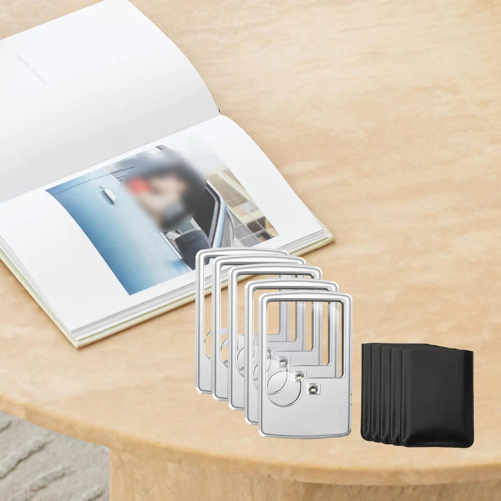 Card Type Magnifier Magnifying Glass for Contracts Travel Reading Fine Print