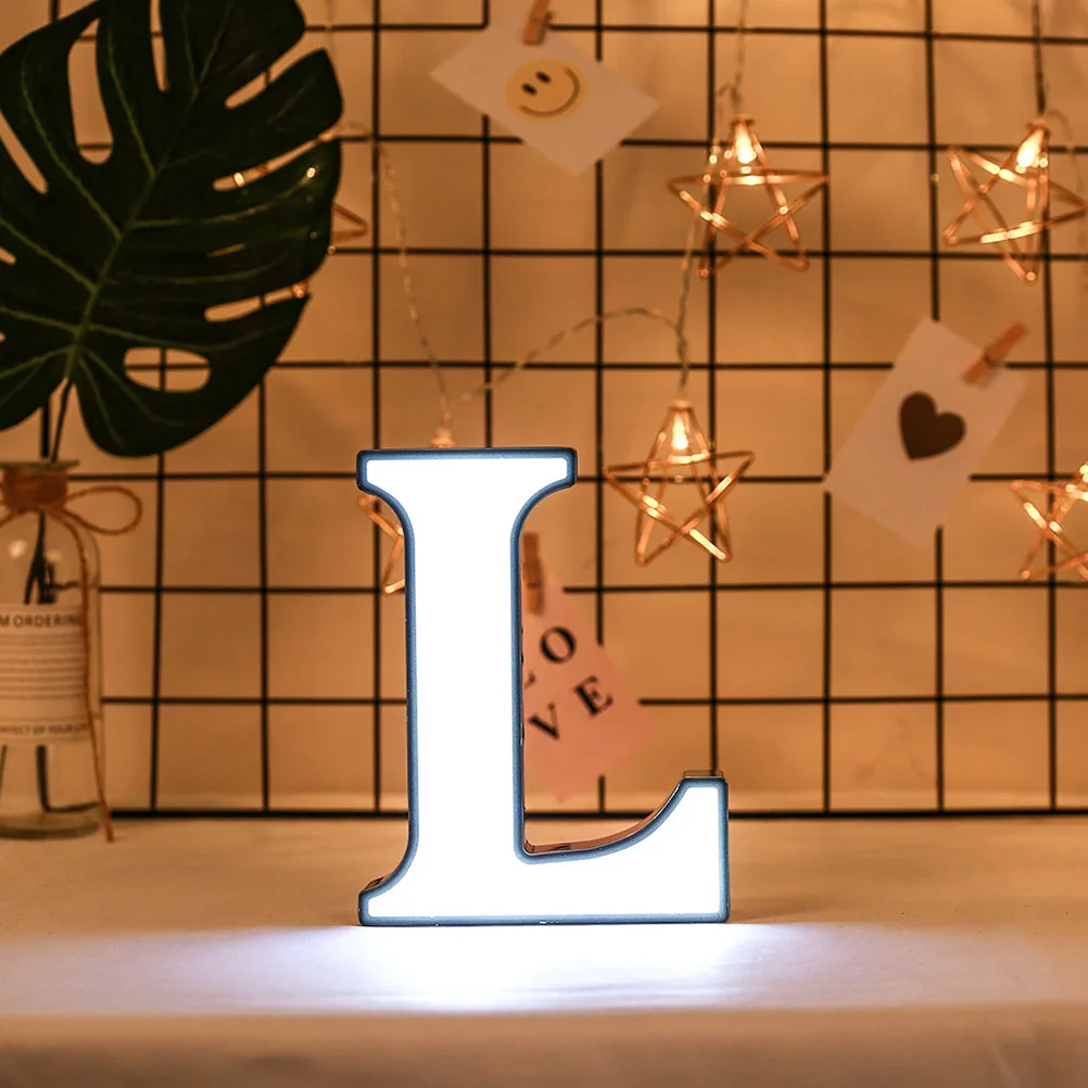 LED Letter Light Sign Alphabet Shaped Night Lamp Romantic Decor LED Lights Projector Home Wedding Party Neon Signs Small Night