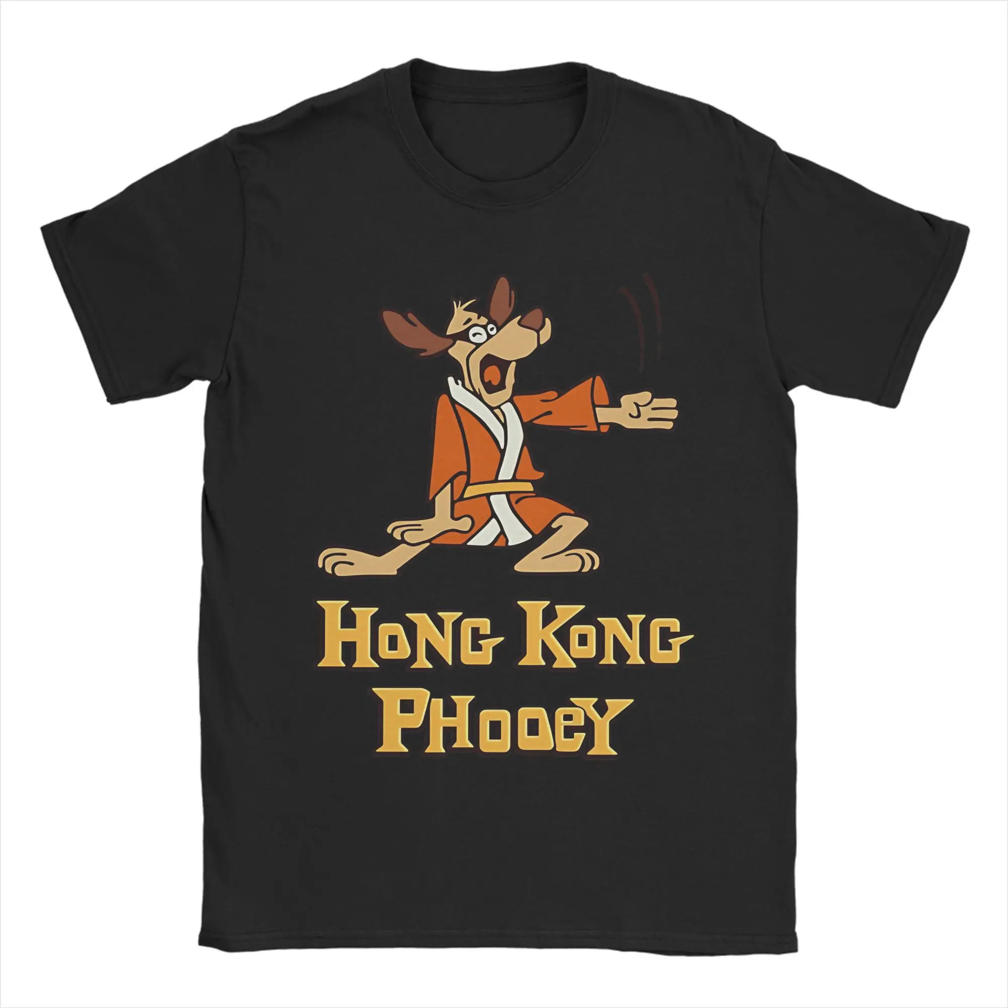 

Fashion Cartoon Hong Kong Phooey T-Shirts Men Crewneck 100% Cotton T Shirt Short Sleeve Tees Original Clothing
