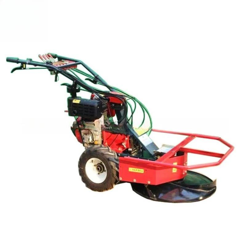 

Herbal horseshoe seedling harvester, electric start diesel self-propelled disc lawn mower