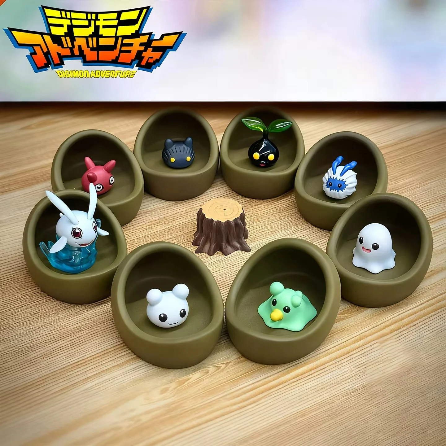 

8 шт./1 компл., фигурка аниме Digimon Adventure Gabumon Pyocomon Koromon Mochimon Tokomon Plotmon, экшн-фигурки, сборная модель, игрушка в подарок