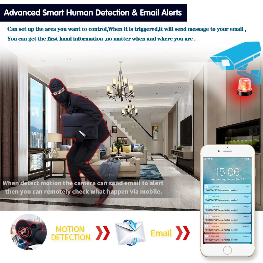 4K 8MP Smart PoE IP Camera Infrared Night Vision Bullet Human Detection Spotlight Two-way Audio Sound Light Alarm Black Camera