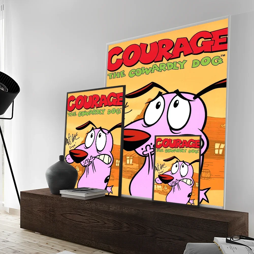 Cartoon T-COURAGE C-Cowardly Dogs Good Quality Prints and Poster Waterproof Paper Sticker Coffee House Bar Posters Wall Stickers