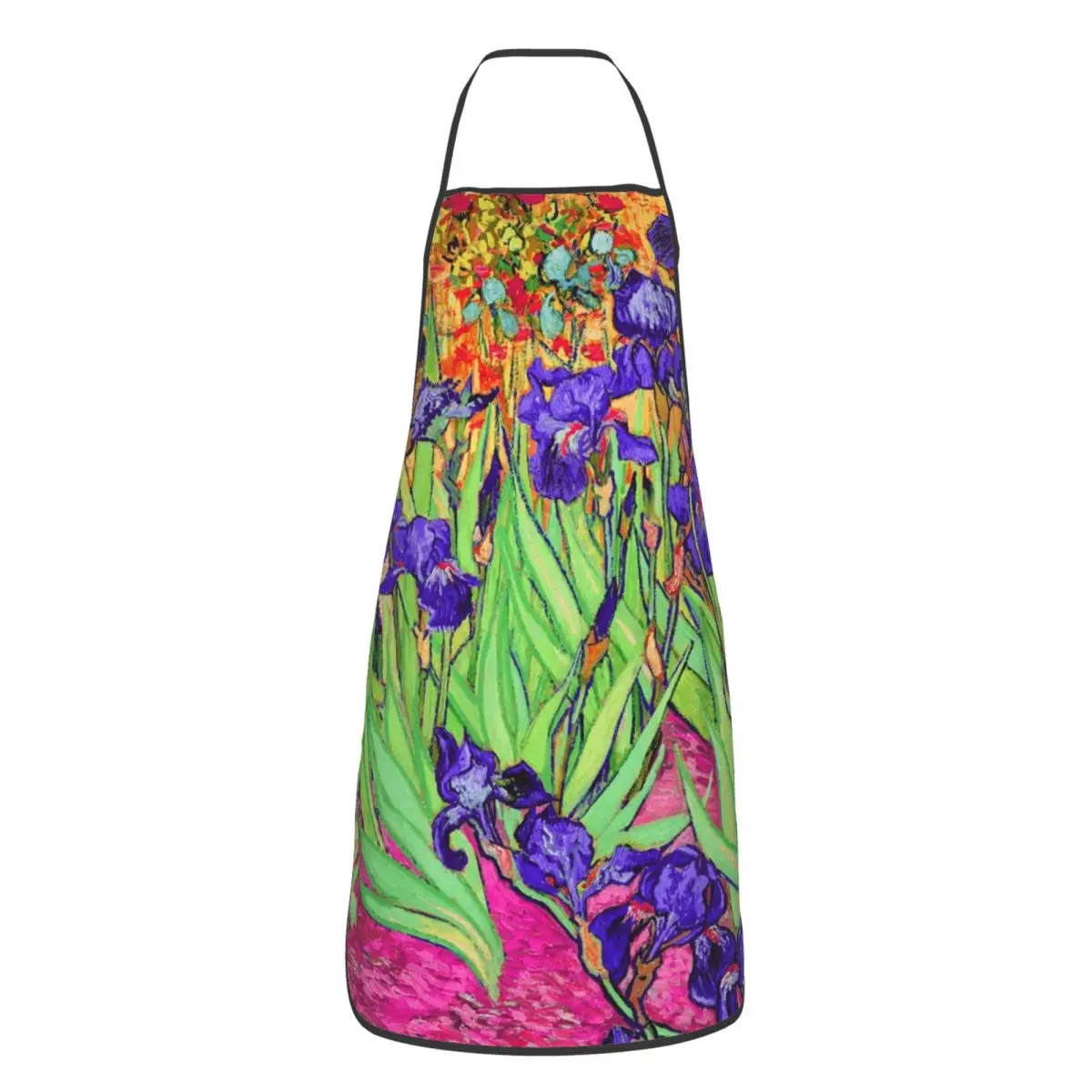 

Unisex Vincent Van Gogh Purple Irises Apron Adult Women Men Chef Tablier Cuisine for Kitchen Cooking Art Painting Flowers Baking
