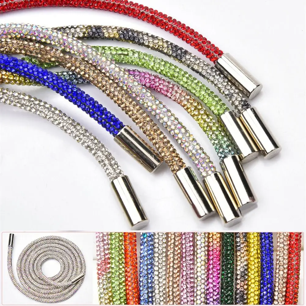 Replacement Accessories Hoodie Trouser Sweatpant Diamond Rope Rhinestone Drawstring Bright Crystal String Shiny Round Cord