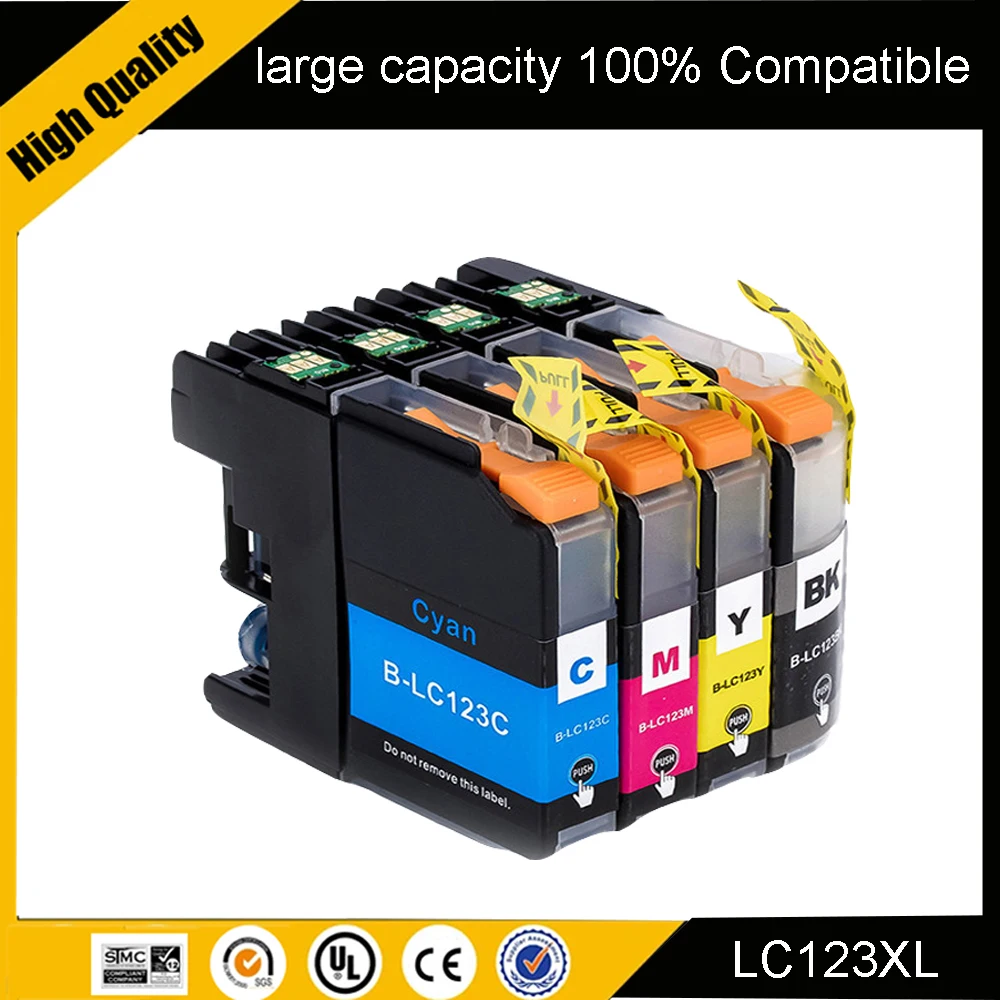 

Для Brother LC123 картридж, совместимый с MFC-J4510DW MFC-J4610DW картридж с чернилами для принтера LC121 MFC-J4410DW MFC-J4710DW
