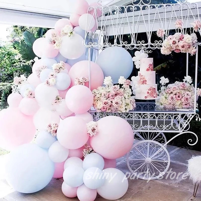 Arc de guirlande de ballons Macaron, blanc, rose, bleu, violet, ballon mariage, décor de fête d'anniversaire, enfants, jouets Globos de douche de bébé