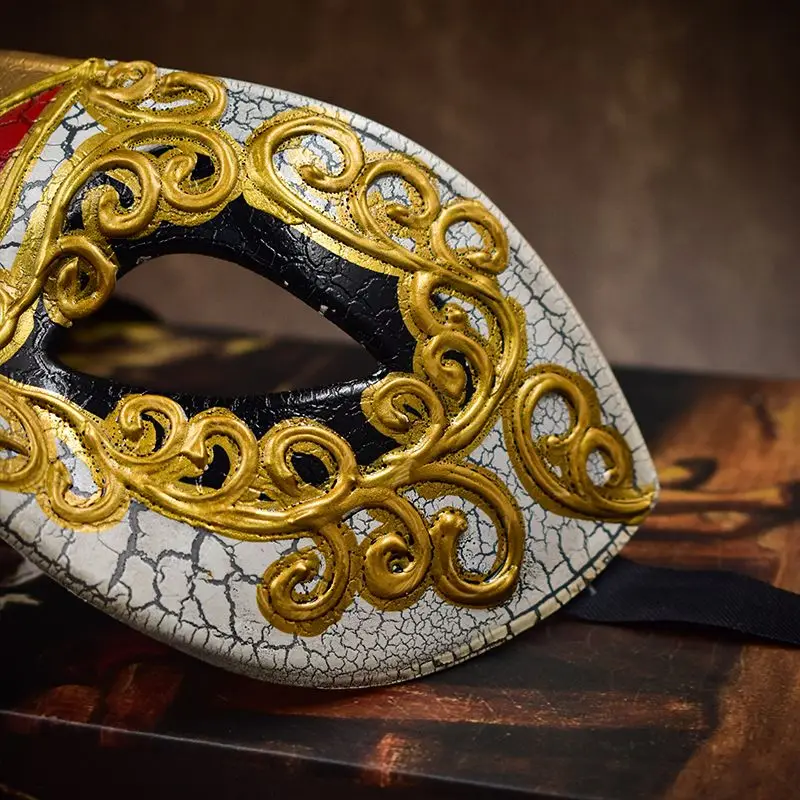 Mężczyźni łączona maska ​​na bal maskowy Mardi Gras szlachetni chłopcy wenecka maska ​​na Halloween na karnawał na imprezę bal bal Cosplay rekwizyty na występy