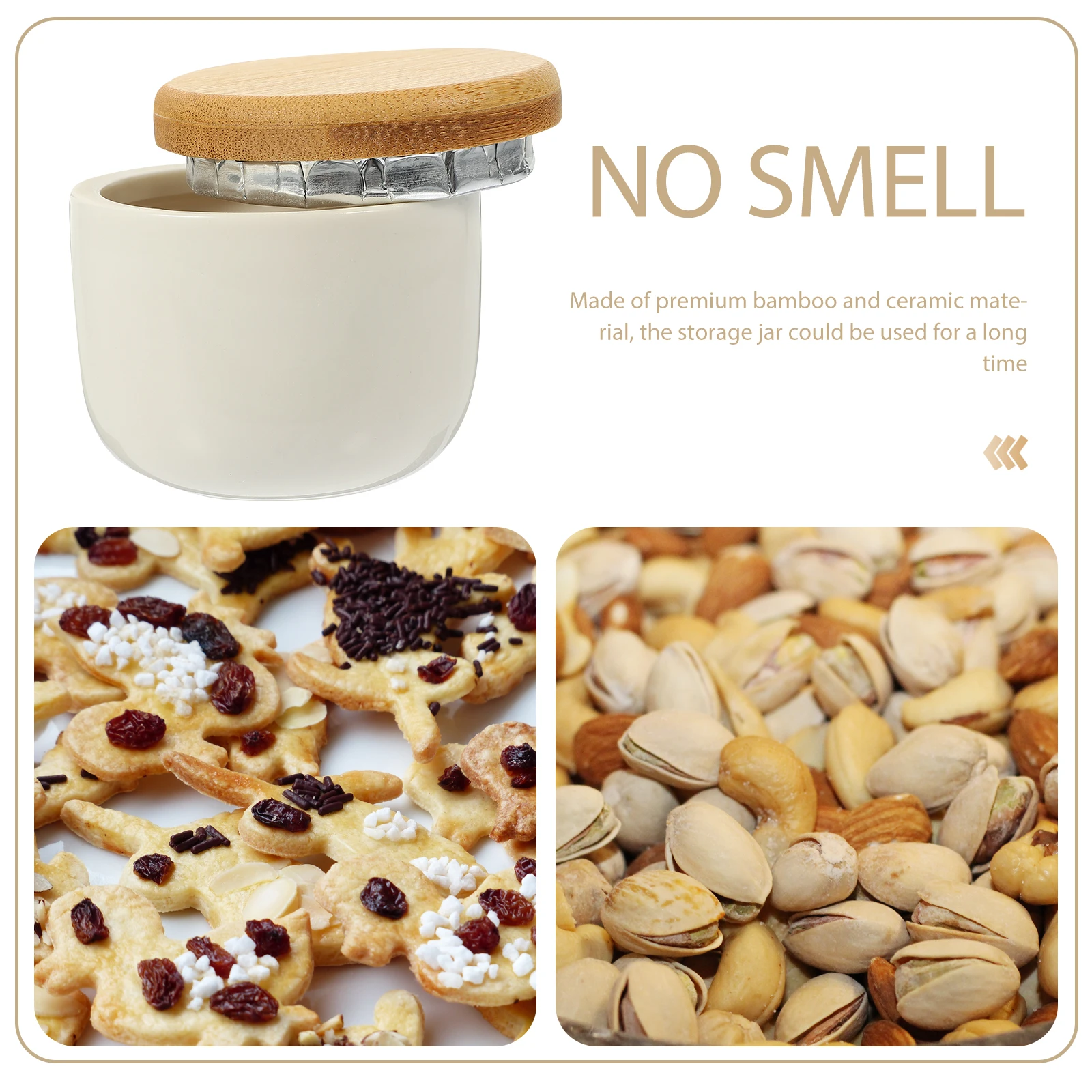 

2 Pcs Square Sealed Ceramic Storage Tank Jars with Lids Ceramics Canister Snack