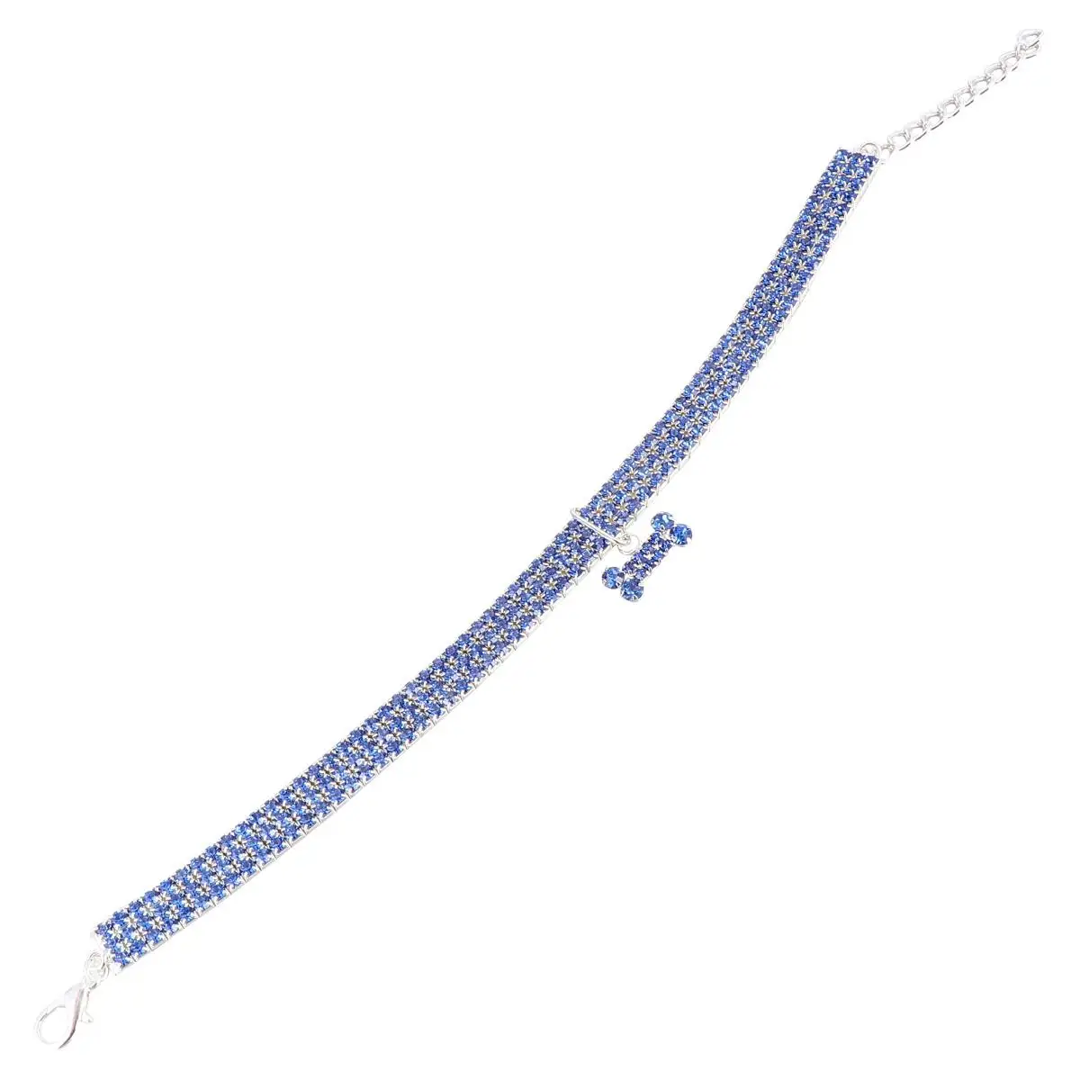 

Rhinestone Necklace Chain Buckle Choker Rhinestone Pet Collar Cats Adjustable Crystal Dog Collar Pet Supplies