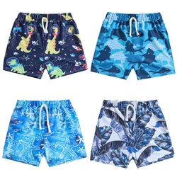 Baby Boys Trunks Newborn Summer Beach Wear Swim Shorts Toddles Cartoon Dinosaur Shark Funny Print Swimwear Seaside Bathing Suits