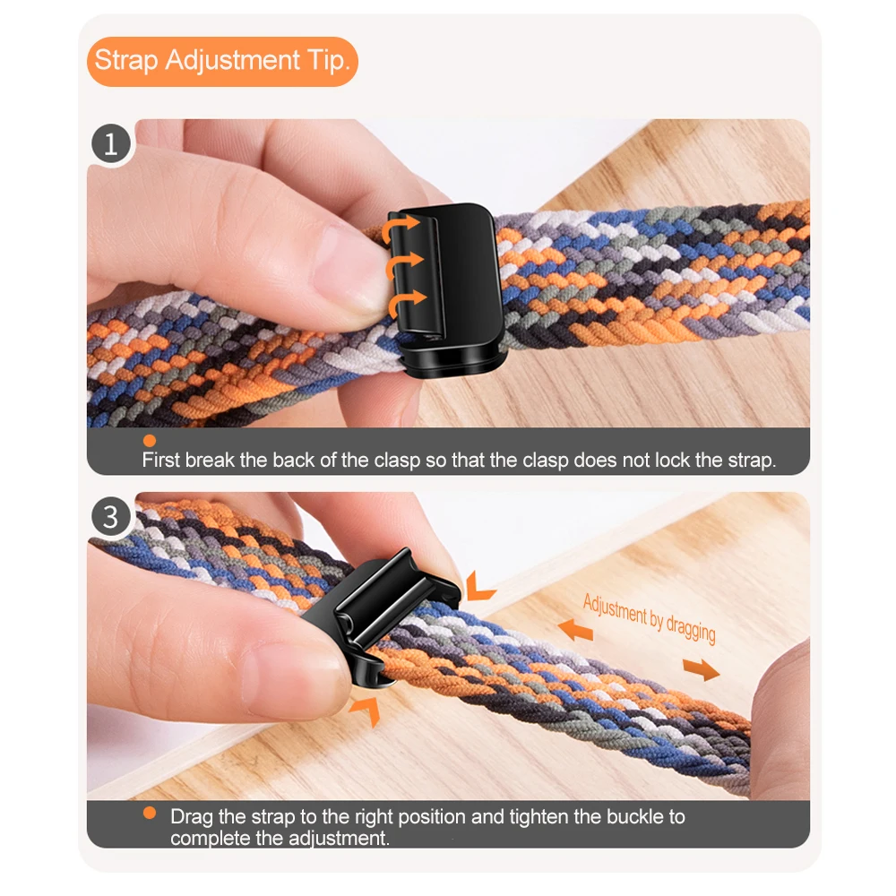 Braided Solo Loop Band For Redmi Watch 3 Active Maganetic Buckle Nylon Strap for Xiaomi Redmi Watch 3 Lite Weave Wristband