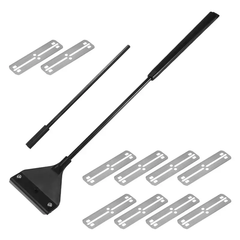 Y51A-Aquarium Algae Scraper Fish Tank Cleaner Maintenance Glass Cleaner Scraper With Extension Rod And 10 Blades