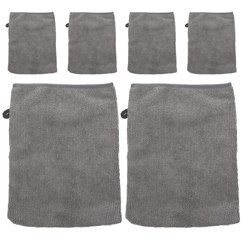 

6Pcs Facial Cleaning Gloves Premium Microfiber Makeup Remover Cloth Reusable for Eye Shadow Lipstick Mascara Portable Face