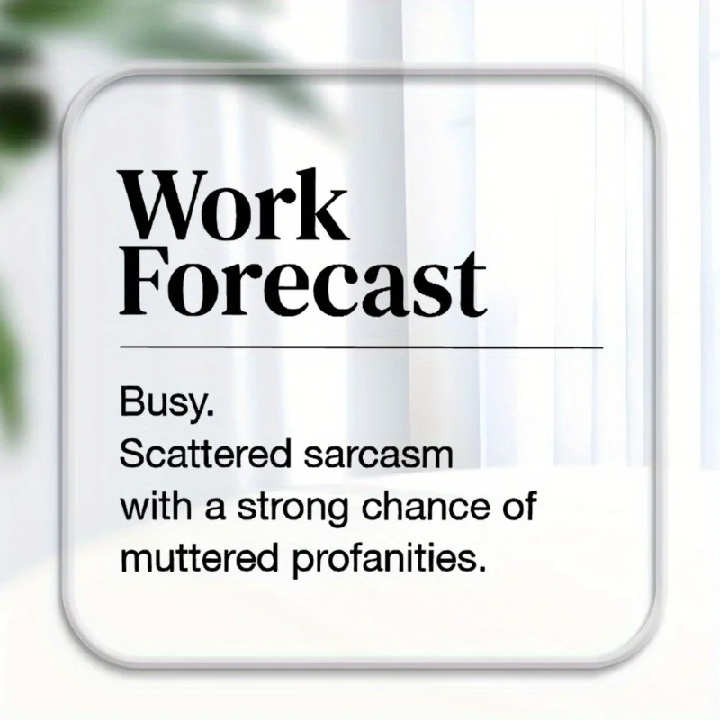 Funny Desk Sign for Coworker Gifts, 14+ Work Predictions Sarcastic Office Decor, Funny Boss Colleague Friend Employee Christmas