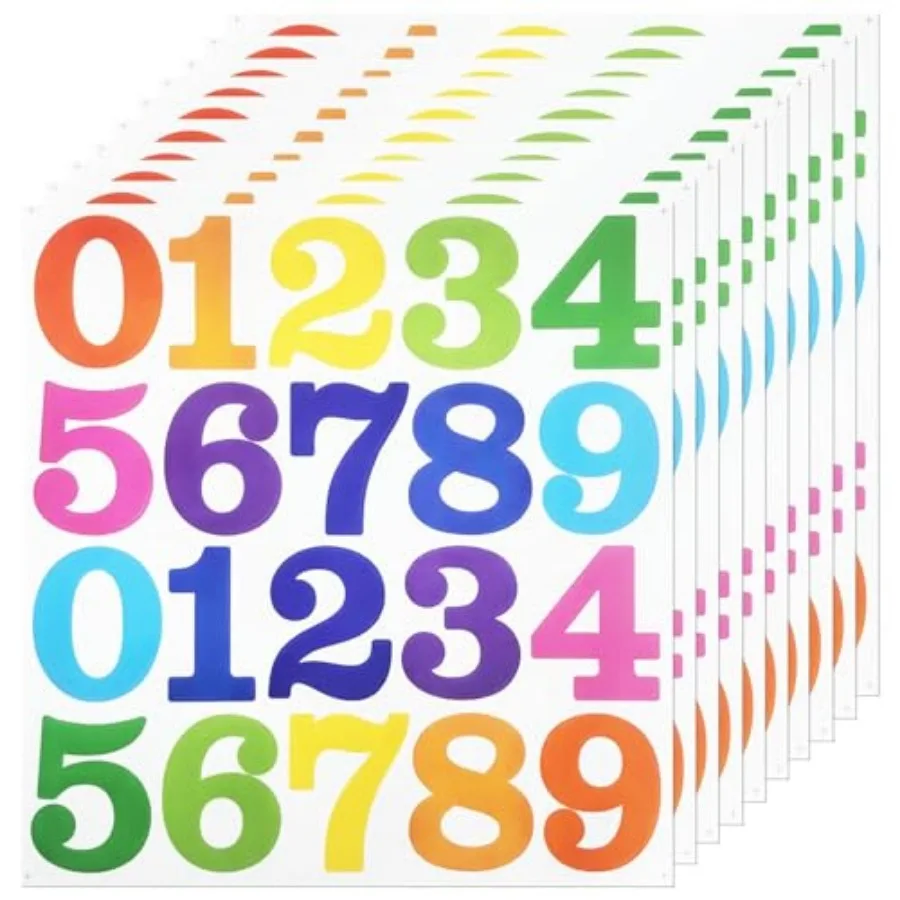 2 Inch Number Stickers for Mailbox, Waterproof Number Stickers for Organizing, Lockers, Sign, Note, Bins, Storage and More