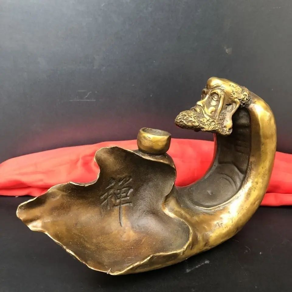 

Медная Курильница Будды Bodhidharma, статуя Будды, скульптура, офисный домашний декор, подарок для украшения стола