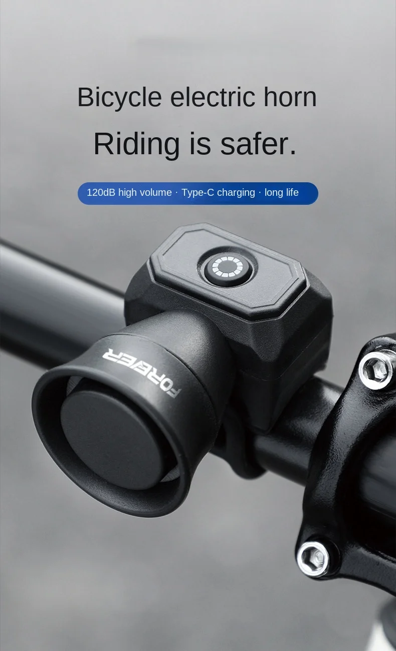 5-Modus-Fahrradklingel für Mountainbikes, Mini-Batterie, Wasserdichte Elektronische Fahrradglocke, Fahrradzubehör, Kinder-Roller-Accessoires – Detail 1