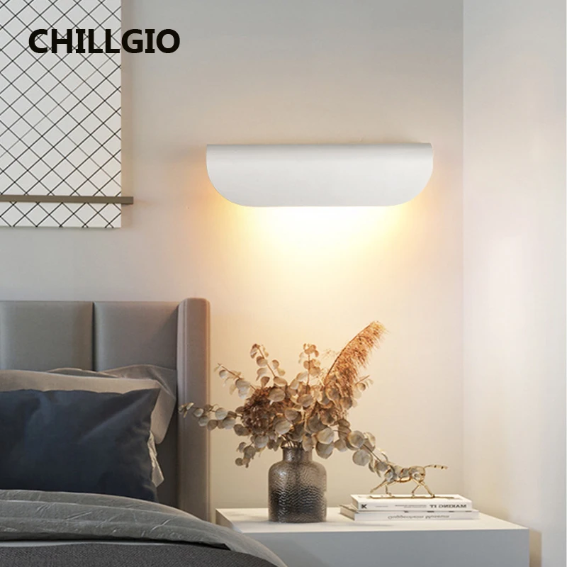 CHILLGIO Waterproof Outdoor Led Wall Lamp Exterior Porch Gardern Living Room Home Decoration Sconce Nodic Indoor Aluminum Lights