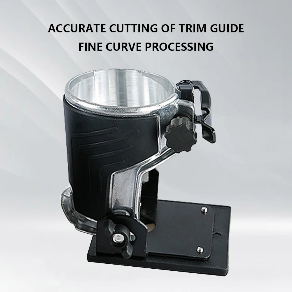 

Edge Cutter Trimming Machine Base Aluminum Alloy Wood Router Trimmer Base Straight Rail for Curve Cutting Planing Wood Edge