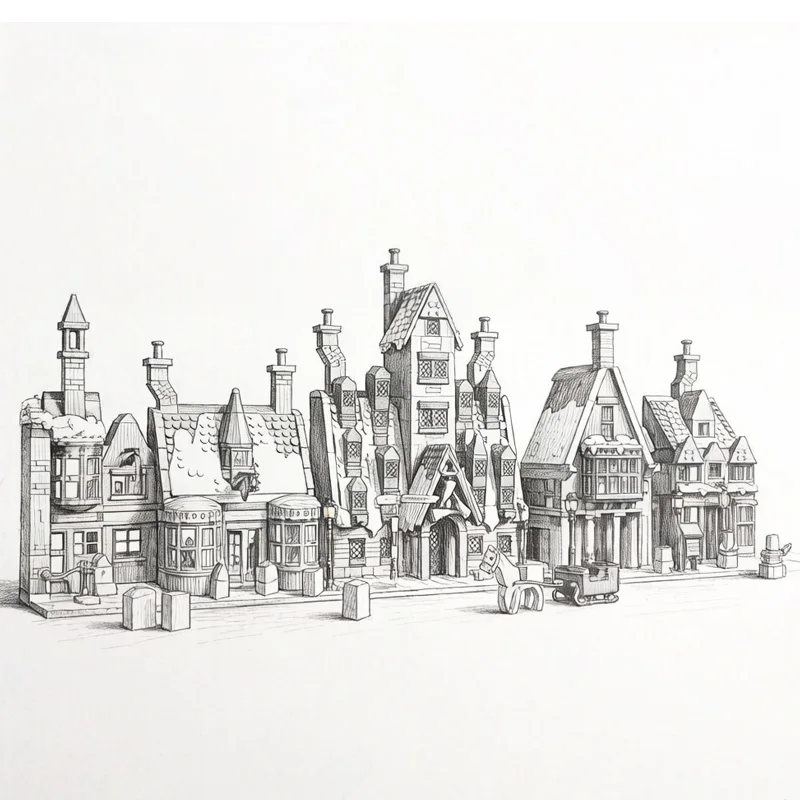

3228Pcs Hogsmeaded Village Building Blocks Castle Model Assemble Bricks Toy For Kid Adult Christmas Gift