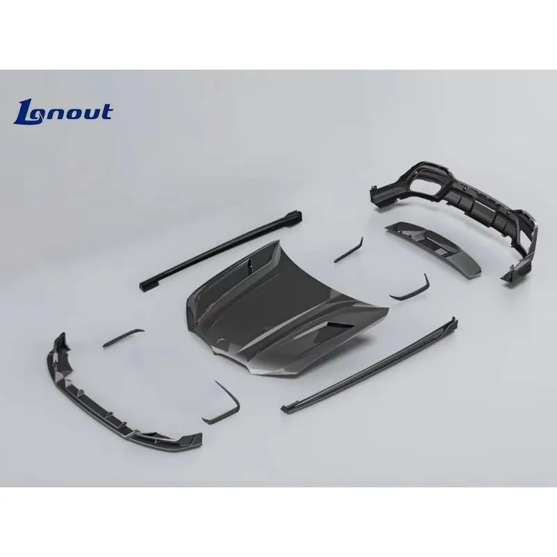 Premium PK Style Dry Carbon Fiber Front Lip Side Skirts Rear Diffuser Roof Spoiler Bonnet Suitable for for bmw X6 G06 Modificati