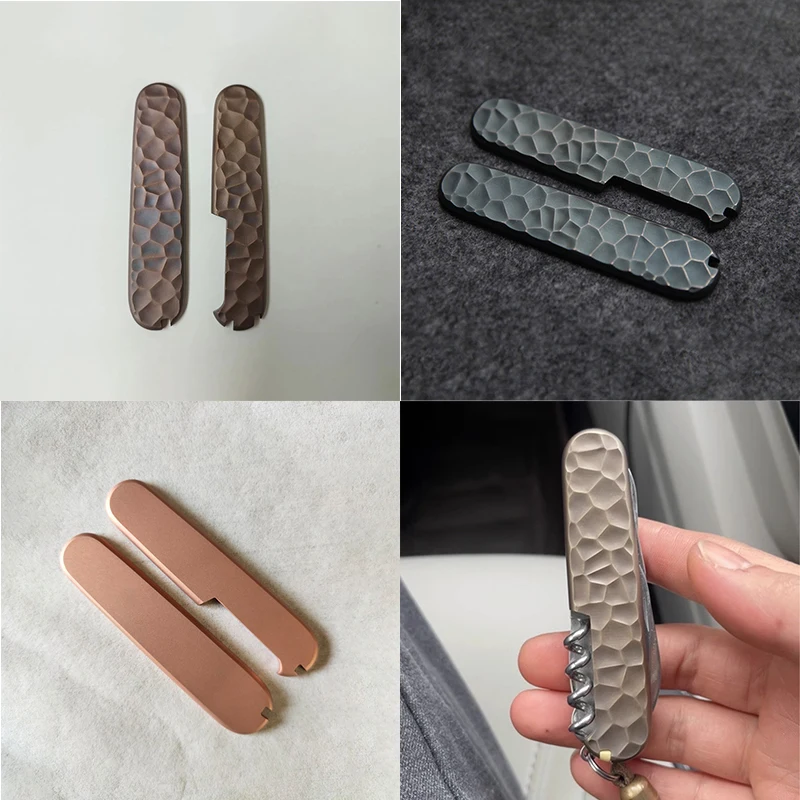 Cobre Material Faca Lidar com Patches Facas Pedra Padrão Padrão Faça Você Mesmo Victorinox Exército Suíço 91 mm Par Vermelho de