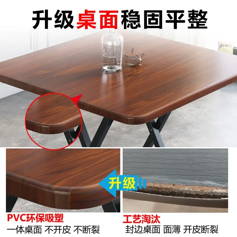 Folding table portable outdoor folding stall table square simple small table