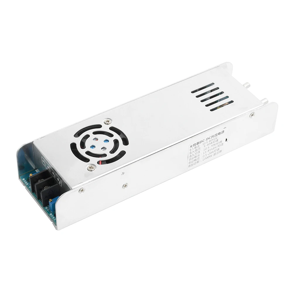 DC-DC 1000W Boost Module 10.5-75V to 12-85V Boost Constant Voltage Constant Current Adjustable Power Board with short circuit