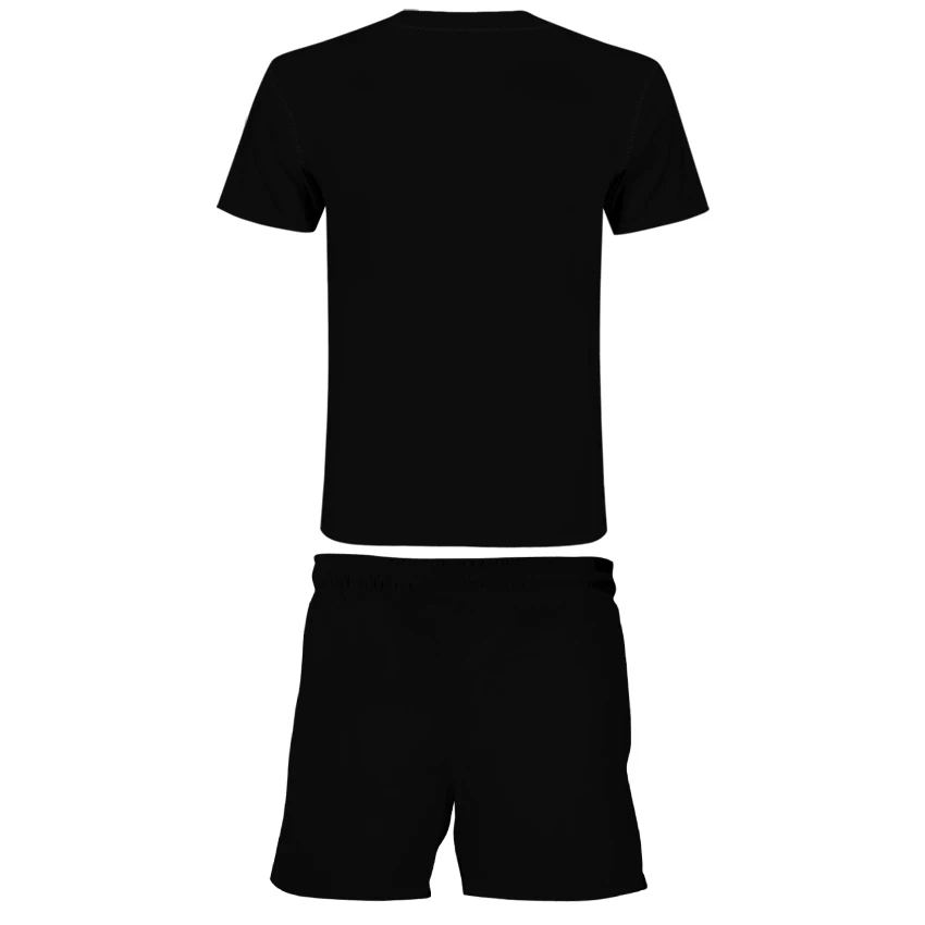 Camiseta de manga corta y pantalones cortos de cinco puntos para hombre, ropa deportiva de 2 piezas, traje informal para correr, moda de verano, 2024