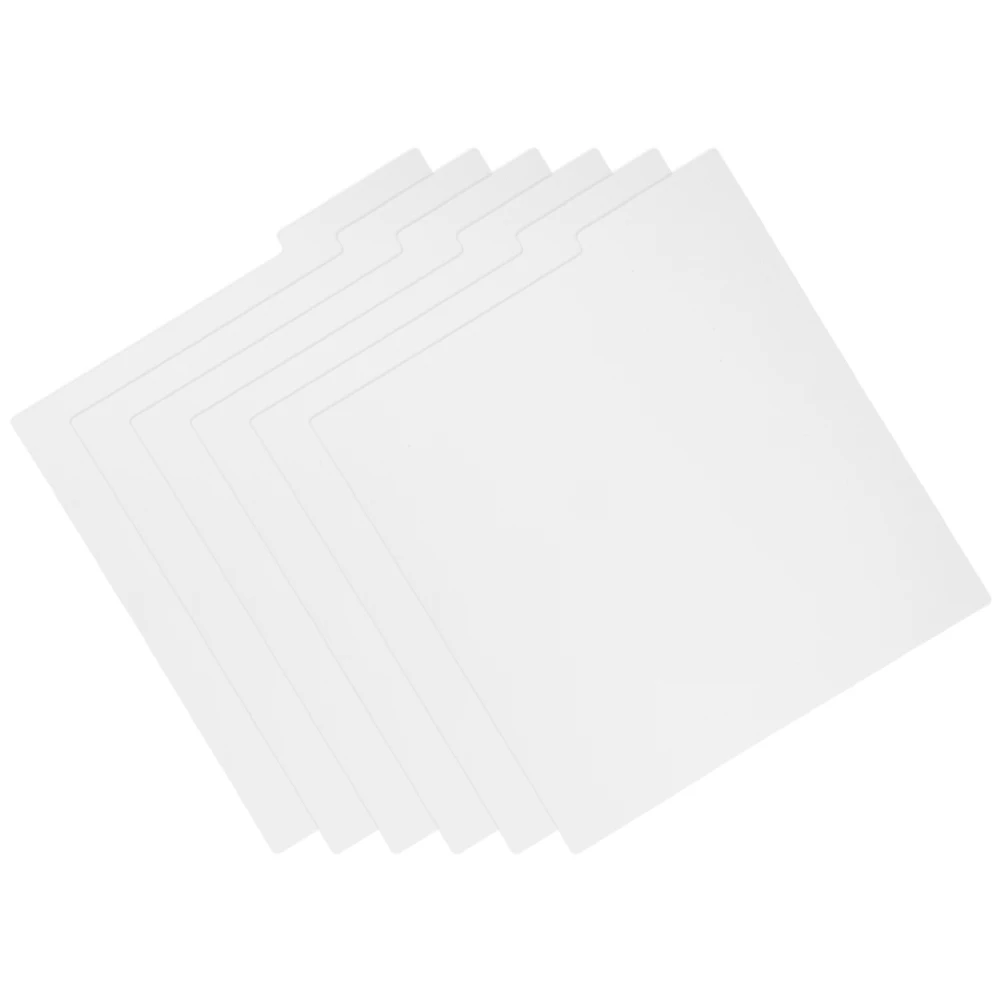 6 قطعة فواصل تسجيلات الفينيل أرشيفال البلاستيك مقسم بطاقات لصناديق تخزين الألبوم الكتابة على علامات تبويب الفهرس فواصل المجلد سجل #1