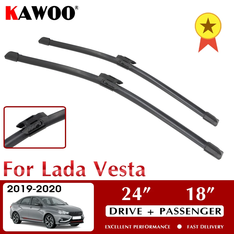 KAWOO Wiper LHD RHD Front Wiper Blades For Lada Vesta 2019 2020 Windshield Windscreen Front Window 24