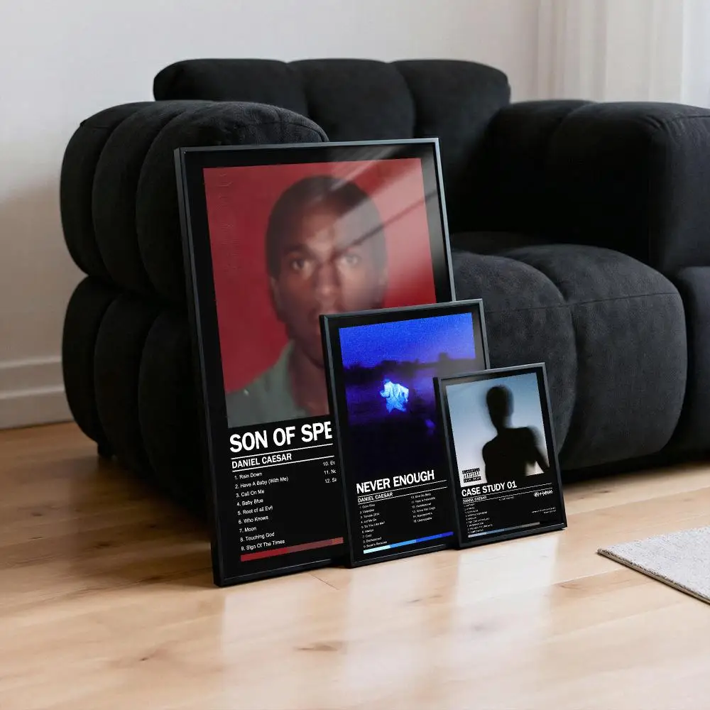 Daniel Caesar Poster Peelable Self-Adhesive Album Cover Poster Stickers, Frameless Wall Art for Singer Band Pop Rap Bedroom