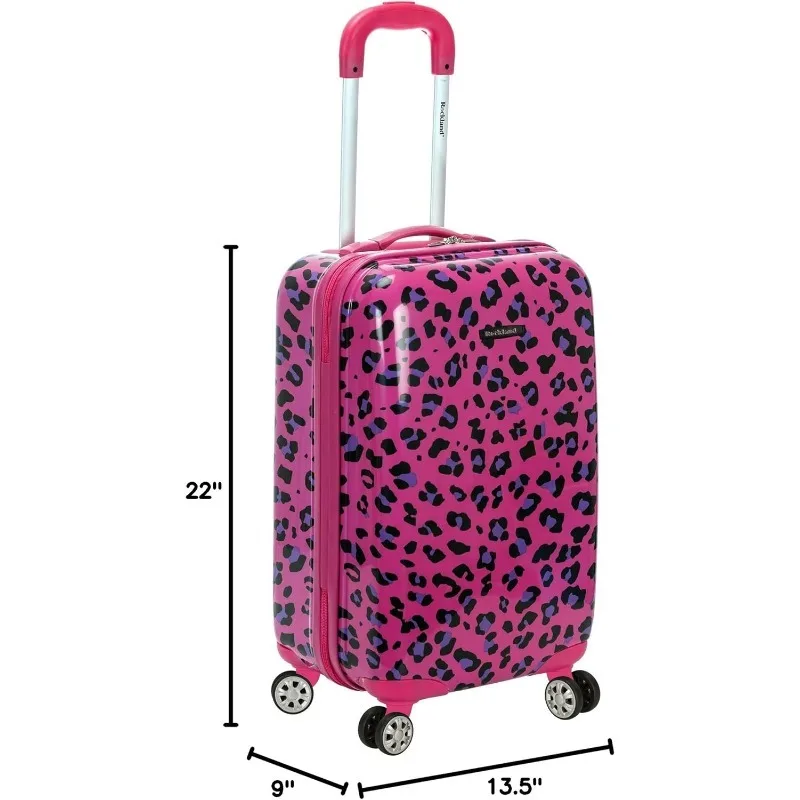 Walizka Safari Hardside Spinner Wheel, Magenta Leopard, podręczna 20 cali