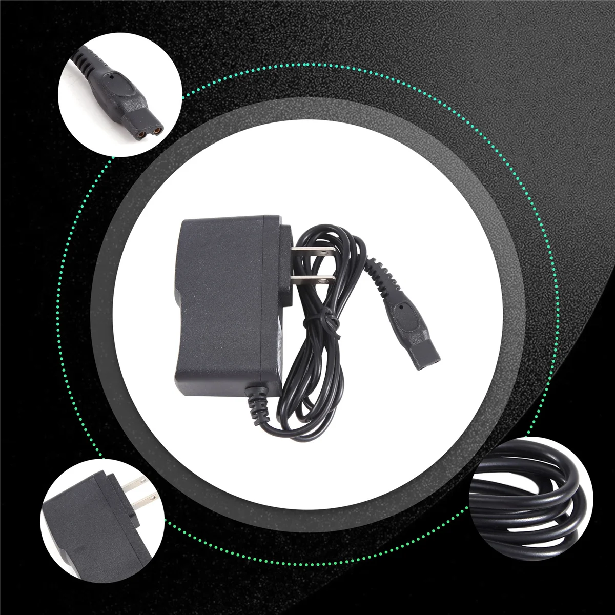 Pour Philips-HQ8505 Norelco 7000 5000 3000 Série Rasoir Électrique, Barbe Tondeuse Adaptateur Puissance rette US Plug