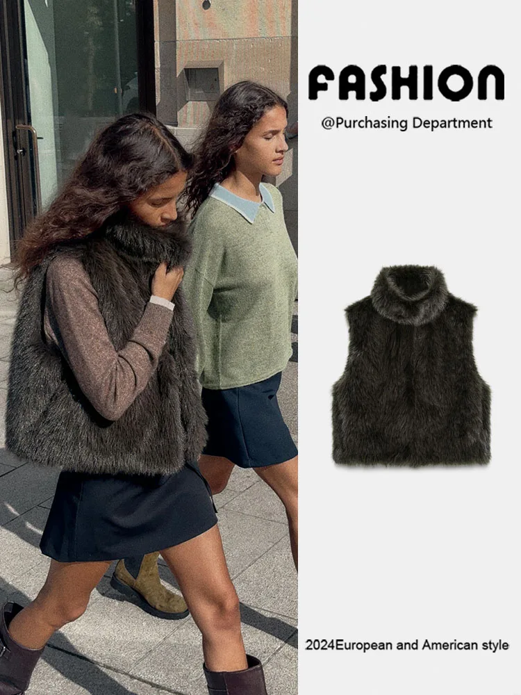 

Неудобный жилет из искусственного меха Svel ZA2025, новый осенний женский высококачественный универсальный неисправномерный жилет 255727