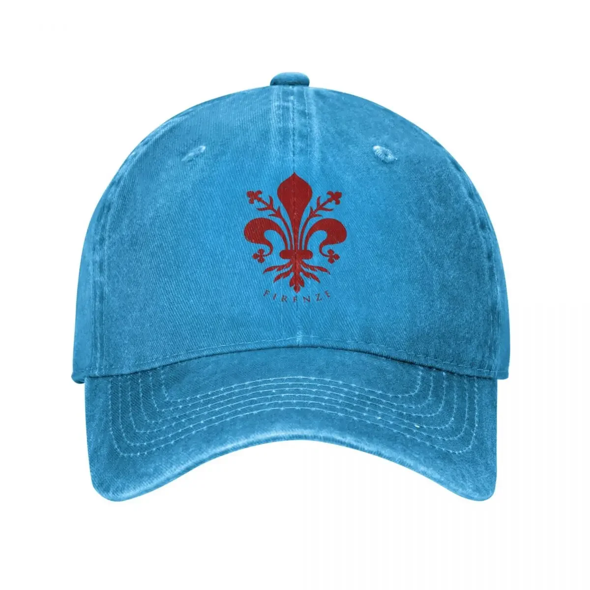 Fashion Baseball Cap Snapback Sun Hat Fleur De Lis Lily Firenze Vintage Emblem Summer Visor  Washed Cotton Casquette 