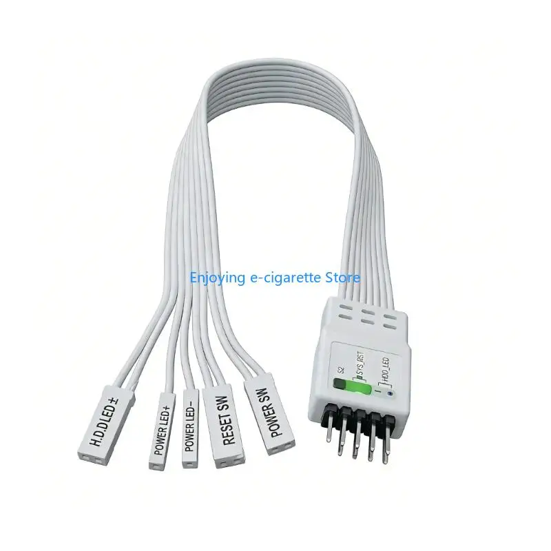 9Pin F Panel Extension Cable For Computer Case Front Panel Switches And Indicators Extender Cord White Color Y4QF