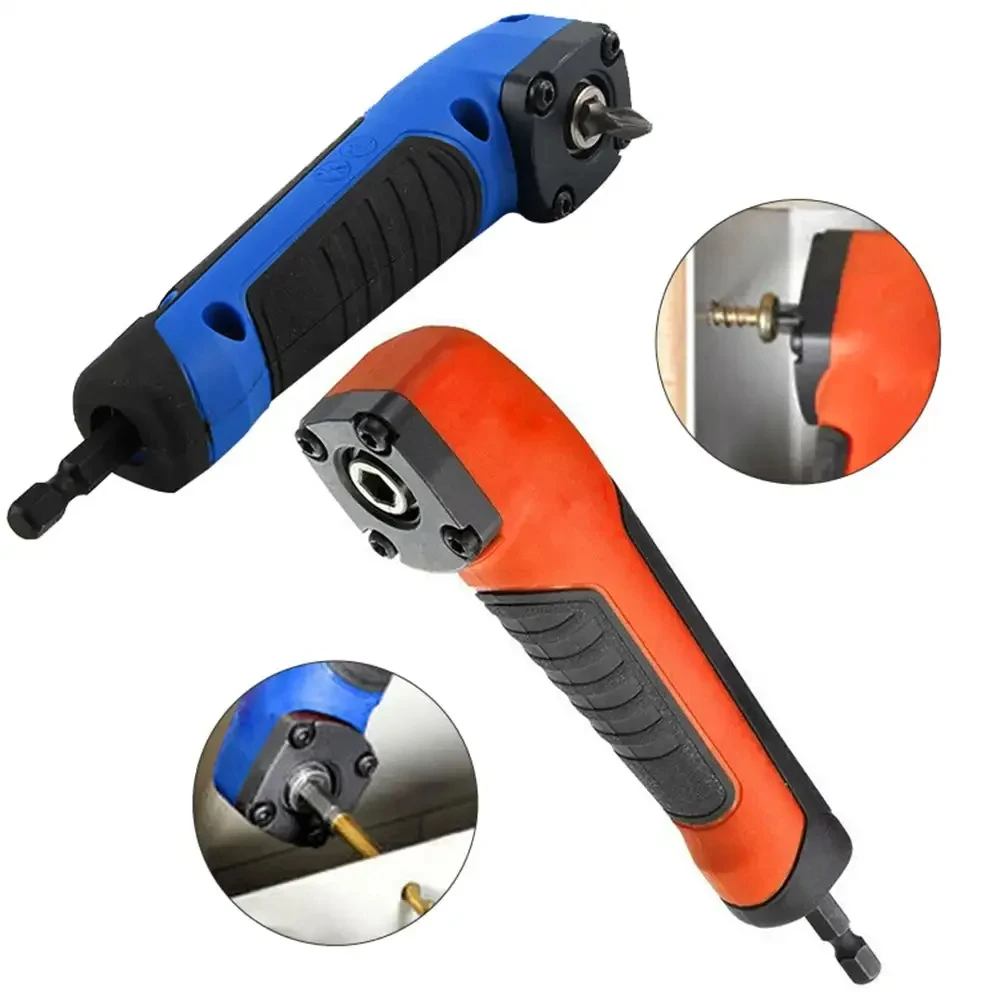 New 1PC Multifunctional Electric Corner Screwdriver,High Torque 90 ° Right Angle Screwdriver,Manual Tool,Blue and Orange