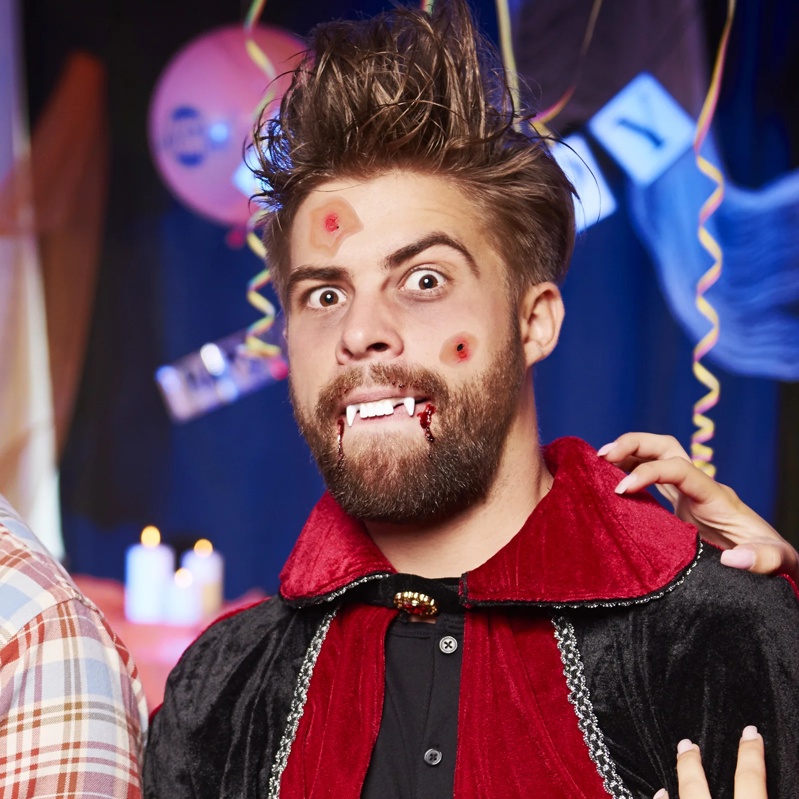 

2Pcs Halloween 3D Horrible Wound Latex Stickers Realistic Blood Scar Temporary Body Decorations Stickers for Costume Party