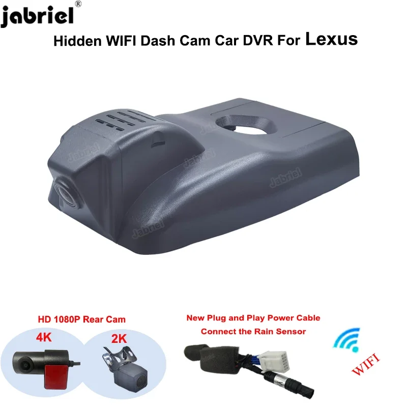 Jabriel for Lexus RX AL20 rx200t rx300 for LEXUS rx350 for lexus rx450h 2016 2017 2018 2019 2020 2021 Dash Cam 4K Wifi Car DVR